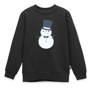 Sir Schneemann - Kinder Premium Organic Sweatshirt - Schwarz - Vorne - AI Model Kid Female (0cm)