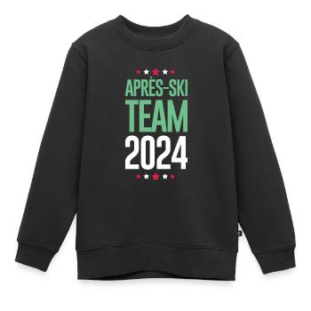 Vacances après-ski 2024 - Sweat Premium enfant bio - noir - Devant - AI Model Kid Female (0cm)