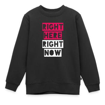 ICI ET MAINTENANT - Sweat Premium enfant bio - noir - Devant - AI Model Kid Female (0cm)