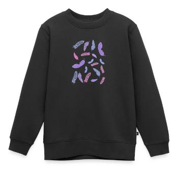 bi federn - Kinder Premium Organic Sweatshirt - Schwarz - Vorne - AI Model Kid Female (0cm)