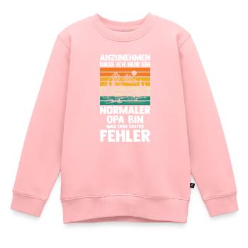 Camper Opa Camping Geschenk - Kinder Premium Organic Sweatshirt - Rosa - Vorne - AI Model Kid Female (0cm)