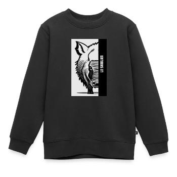 le sanglier - Sweat Premium enfant bio - noir - Devant - AI Model Kid Female (0cm)