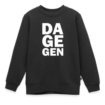 Dagegen - Kinder Premium Organic Sweatshirt - Schwarz - Vorne - AI Model Kid Female (0cm)