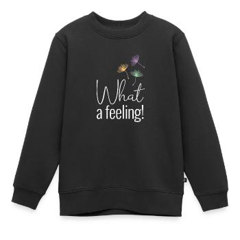Quel sentiment négatif - Sweat Premium enfant bio - noir - Devant - AI Model Kid Female (0cm)