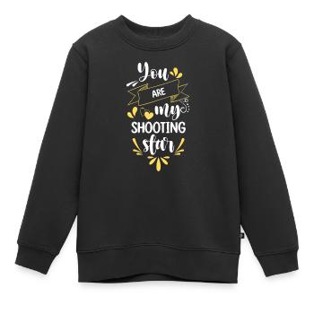 Sternschnuppe Teleskop Weltall - Kinder Premium Organic Sweatshirt - Schwarz - Vorne - AI Model Kid Female (0cm)