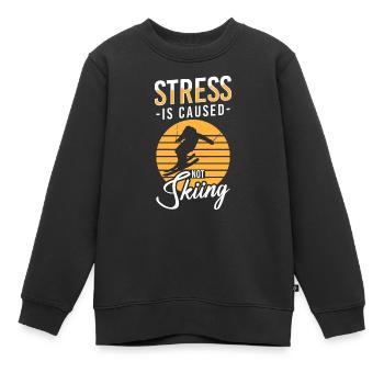 Wintersport Urlaub Pistensau - Kinder Premium Organic Sweatshirt - Schwarz - Vorne - AI Model Kid Female (0cm)