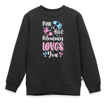 Babybauch Mutter Mama - Kinder Premium Organic Sweatshirt - Schwarz - Vorne - AI Model Kid Female (0cm)
