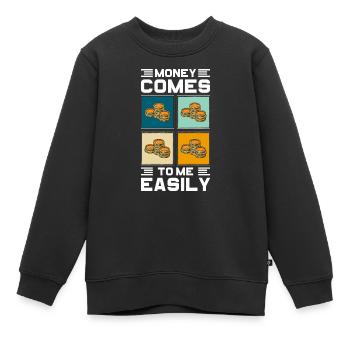 Success Finance Gift - Kids Premium Organic Sweatshirt - black - Front - AI Model Kid Female (0cm)