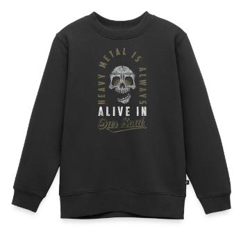 Concert de groupe de métal Hardrock - Sweat Premium enfant bio - noir - Devant - AI Model Kid Female (0cm)