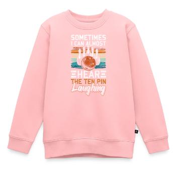 Bowler Kugel Wettkampf Freizeit - Kinder Premium Organic Sweatshirt - Rosa - Vorne - AI Model Kid Female (0cm)