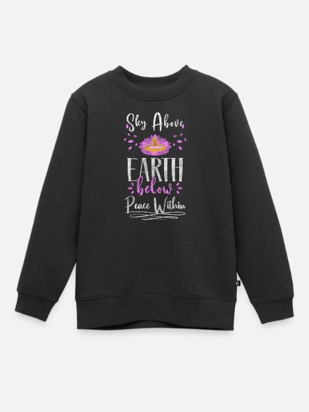 Meditation Seele Mandala - Kinder Premium Organic Sweatshirt - Schwarz