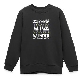 unmögliches wird erledigt wunder dauern mtva - Kinder Premium Organic Sweatshirt - Schwarz - Vorne - AI Model Kid Female (0cm)