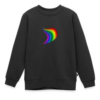 arc en ciel - Sweat Premium enfant bio - noir - Devant - AI Model Kid Female (0cm)