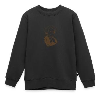 Porträt Beethoven Geschenk Klavierspieler Musik - Kinder Premium Organic Sweatshirt - Schwarz - Vorne - AI Model Kid Female (0cm)
