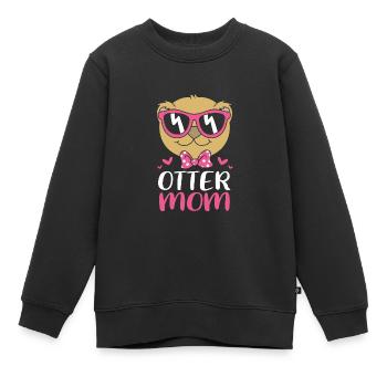 Otter - Kinder Premium Organic Sweatshirt - Schwarz - Vorne - AI Model Kid Female (0cm)