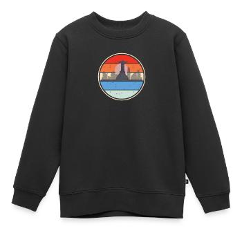 Vintage- und Retro-Ansicht von Rio - Kinder Premium Organic Sweatshirt - Schwarz - Vorne - AI Model Kid Female (0cm)