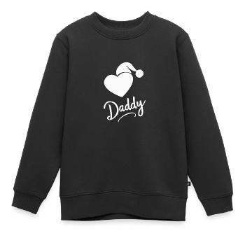 Herzlicher Daddy" - Kinder Premium Organic Sweatshirt - Schwarz - Vorne - AI Model Kid Female (0cm)