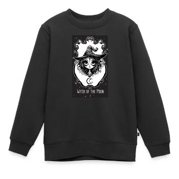 Witch of the Moon oracle card - Kids Premium Organic Sweatshirt - black - Front - AI Model Kid Female (0cm)