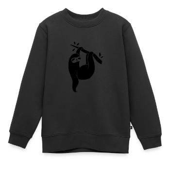 Sloth Chill Relax Relax Temps de sortie - Sweat Premium enfant bio - noir - Devant - AI Model Kid Female (0cm)