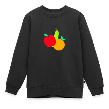 Fruits Fruits Végétal - Sweat Premium enfant bio - noir - Devant - AI Model Kid Female (0cm)