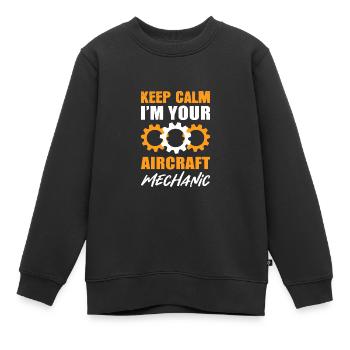 Gardez le silence Technicien d’entretien Cadeau - Sweat Premium enfant bio - noir - Devant - AI Model Kid Female (0cm)