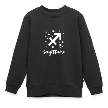 sagittaire - Sweat Premium enfant bio - noir - Devant - AI Model Kid Female (0cm)
