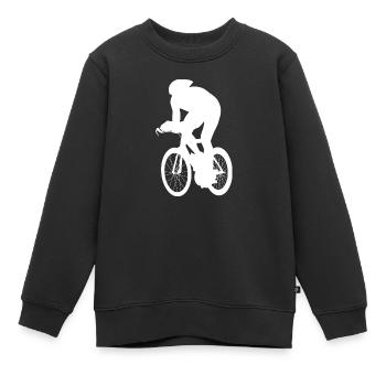 Men's Road Bike Road Bike Road Bike Road Cycling - Kids Premium Organic Sweatshirt - black - Front - AI Model Kid Female (0cm)