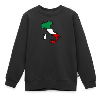 Dreifarbige Landkarte von Italien - Digitale Zeichnung - Kinder Premium Organic Sweatshirt - Schwarz - Vorne - AI Model Kid Female (0cm)