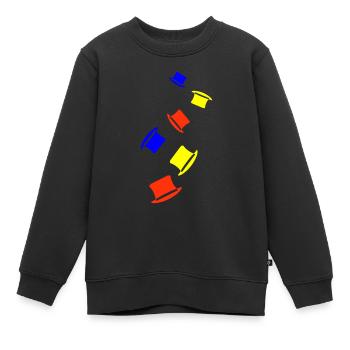 Groom Cylindr Coloré - Sweat Premium enfant bio - noir - Devant - AI Model Kid Female (0cm)