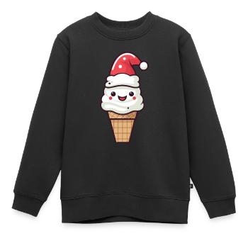 Eis Weihnachten Lecker - Kinder Premium Organic Sweatshirt - Schwarz - Vorne - AI Model Kid Female (0cm)