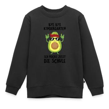 Rocke Jetzt Die Schule Avocado Kindergarten - Kinder Premium Organic Sweatshirt - Schwarz - Vorne - AI Model Kid Female (0cm)
