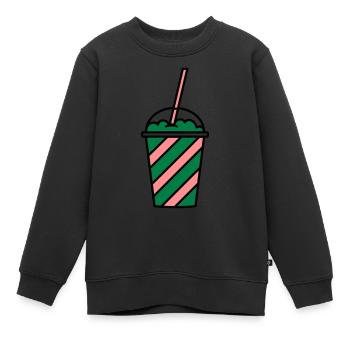 Slush Eis Becher - Kinder Premium Organic Sweatshirt - Schwarz - Vorne - AI Model Kid Female (0cm)