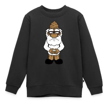 scheisse kacke sauer boese veraergert kot haufen h - Kinder Premium Organic Sweatshirt - Schwarz - Vorne - AI Model Kid Female (0cm)
