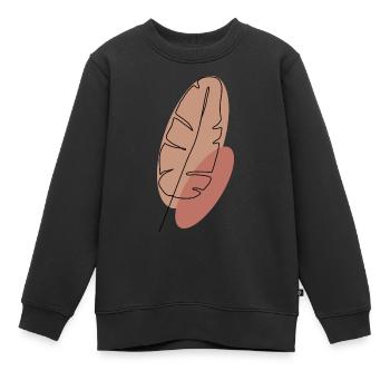 Feder - Kinder Premium Organic Sweatshirt - Schwarz - Vorne - AI Model Kid Female (0cm)