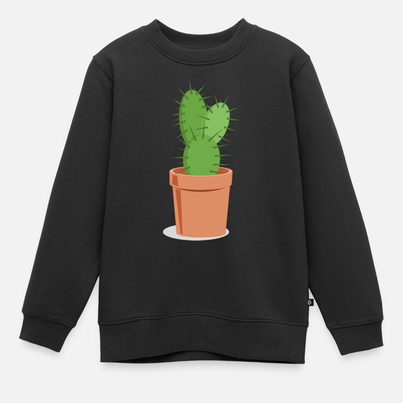 Prickly cactus - Kids Premium Organic Sweatshirt - black