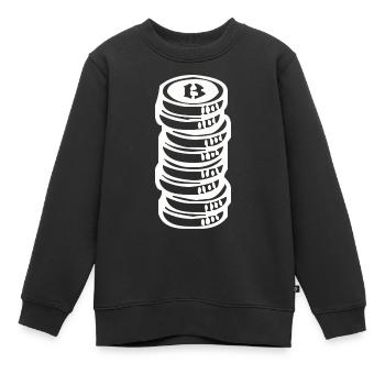 Bitcoin-Wirtschaft - Kinder Premium Organic Sweatshirt - Schwarz - Vorne - AI Model Kid Female (0cm)