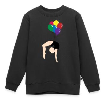 Luftballon - Kinder Premium Organic Sweatshirt - Schwarz - Vorne - AI Model Kid Female (0cm)