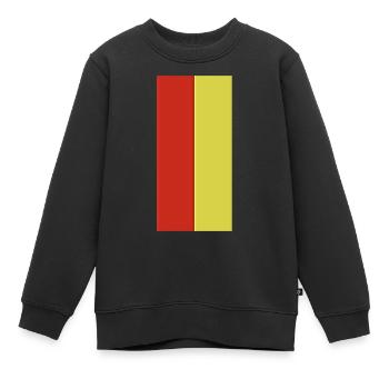 Couleurs rouge jaune - Sweat Premium enfant bio - noir - Devant - AI Model Kid Female (0cm)