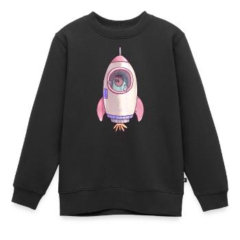 The Tiny Adventures - lustige Rakete - Kinder Premium Organic Sweatshirt - Schwarz - Vorne - AI Model Kid Female (0cm)