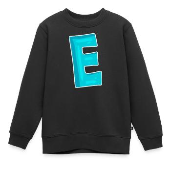 Buchstabe E Anfangsbuchstabe Zeichen - Kinder Premium Organic Sweatshirt - Schwarz - Vorne - AI Model Kid Female (0cm)