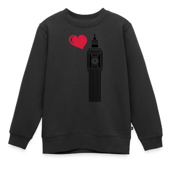 Big Ben, mon amour - Sweat Premium enfant bio - noir - Devant - AI Model Kid Female (0cm)