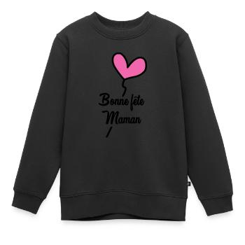 MAMA. MUTTERTAG. SCHÖNEN MUTTERTAG - Kinder Premium Organic Sweatshirt - Schwarz - Vorne - AI Model Kid Female (0cm)