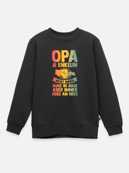 Patenonkel Pate Patenkind Geschenk - Kinder Premium Organic Sweatshirt - Schwarz