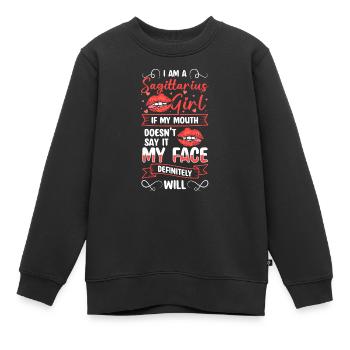 Schütze Sterne Konstellation - Kinder Premium Organic Sweatshirt - Schwarz - Vorne - AI Model Kid Female (0cm)