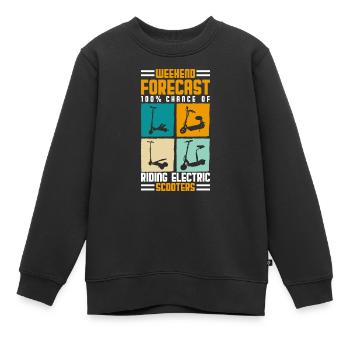 Rollerfahrer Elektrisch E-Roller Hybrid - Kinder Premium Organic Sweatshirt - Schwarz - Vorne - AI Model Kid Female (0cm)