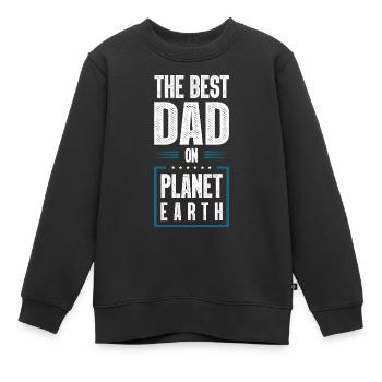 Meilleur papa disant papa papa - Sweat Premium enfant bio - noir - Devant - AI Model Kid Female (0cm)