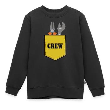 Handwerker Crew Hausbau Team Mannschaft Eigenheim - Kinder Premium Organic Sweatshirt - Schwarz - Vorne - AI Model Kid Female (0cm)
