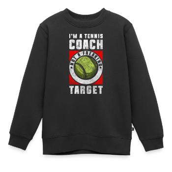 Tennisball Workout Platz - Kinder Premium Organic Sweatshirt - Schwarz - Vorne - AI Model Kid Female (0cm)