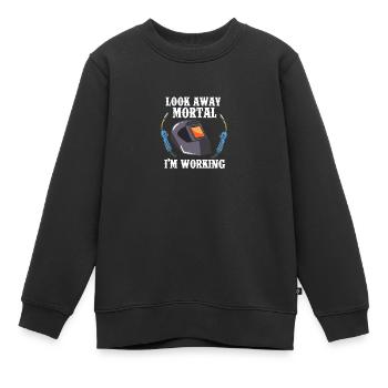 Look Away Mortal - Kinder Premium Organic Sweatshirt - Schwarz - Vorne - AI Model Kid Female (0cm)