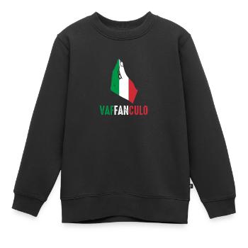 Italien Italiener Vaffanculo - Kinder Premium Organic Sweatshirt - Schwarz - Vorne - AI Model Kid Female (0cm)